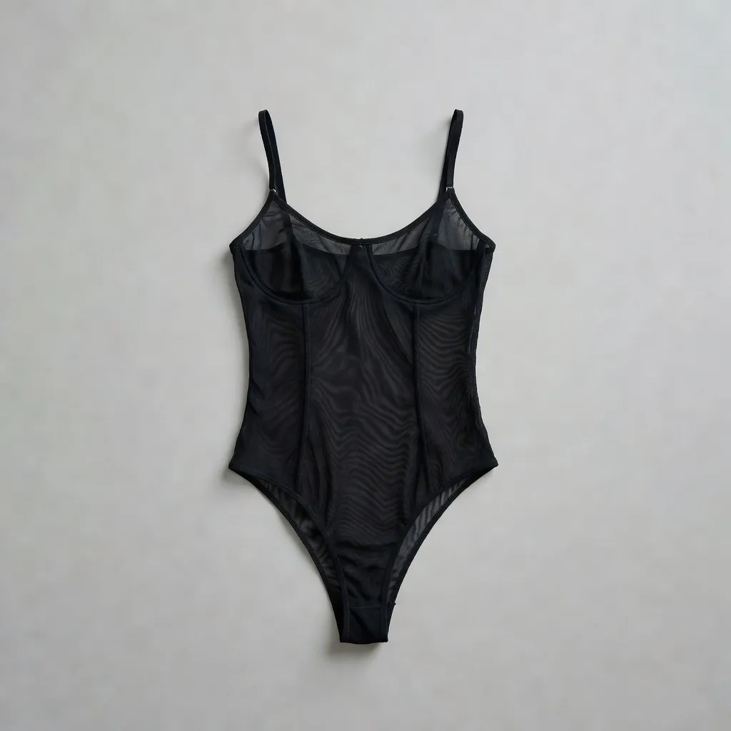 Black Mesh Bodysuit