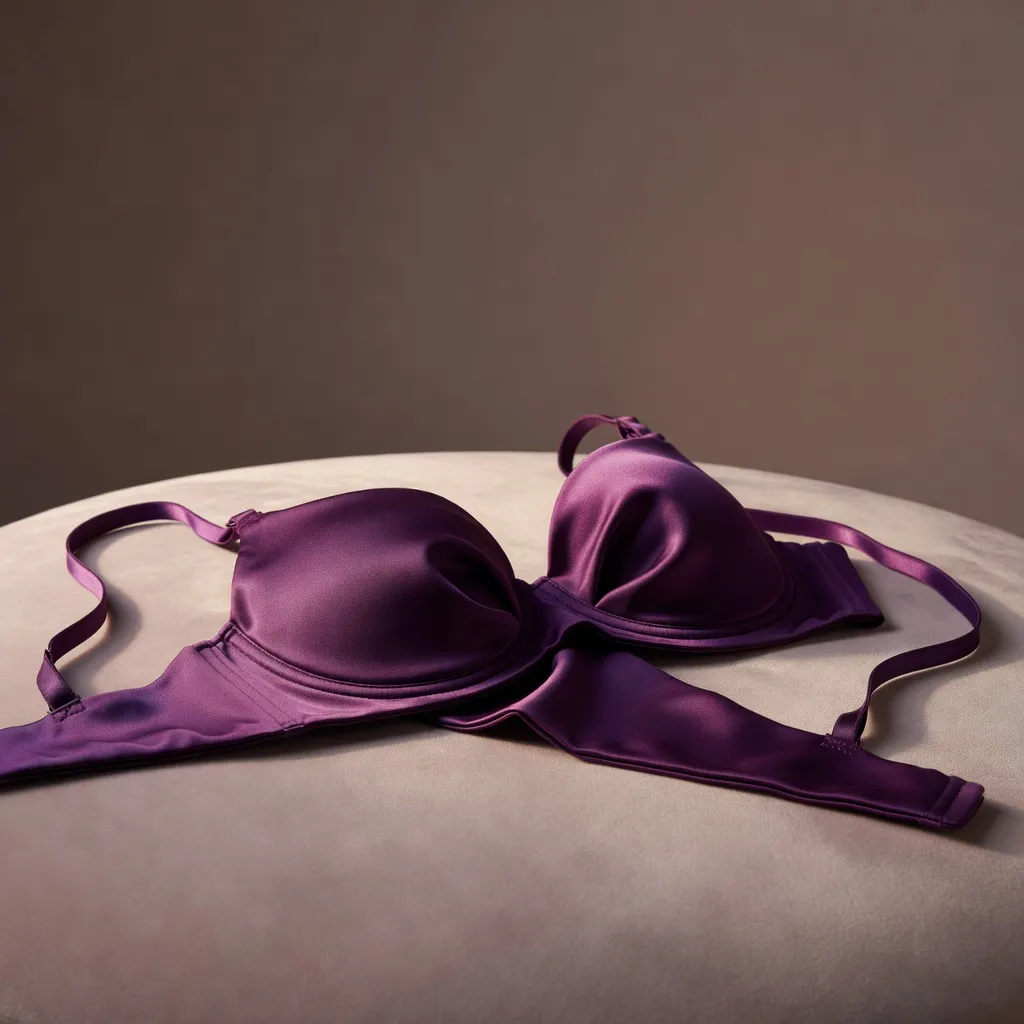 Violet Satin Bra
